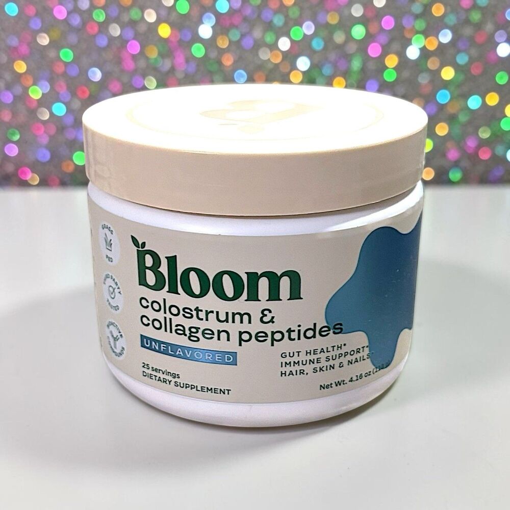 BLOOM Colostrum & Collagen Peptides - Unflavored 4.16 oz NWOB & Sealed